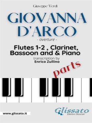cover image of "Giovanna D'Arco" overture--Woodwinds & Piano (parts)